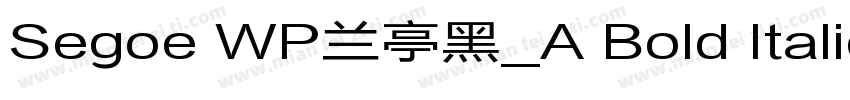 Segoe WP兰亭黑_A Bold Italic字体转换